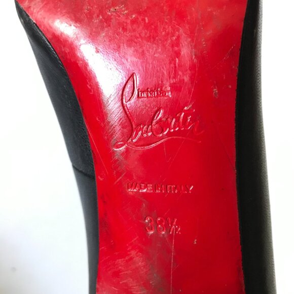 Christian Louboutin Geo Spike Pointed Toe Pumps Heels Womens 38.5 8.5 Black Stud - Picture 9 of 12